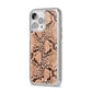 Snakeskin iPhone 14 Pro Max Glitter Tough Case Silver Angled Image