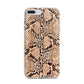 Snakeskin iPhone 7 Plus Bumper Case on Silver iPhone