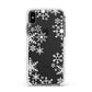 Snowflake Apple iPhone Xs Max Impact Case White Edge on Black Phone