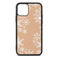Snowflake Nude Pebble Leather iPhone 11 Pro Case