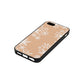 Snowflake Nude Pebble Leather iPhone 5 Case Side Angle