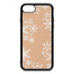 Snowflake Nude Pebble Leather iPhone 8 Case