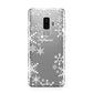 Snowflake Samsung Galaxy S9 Plus Case on Silver phone