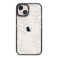 Snowflake iPhone 13 Black Impact Case on Silver phone