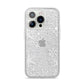 Snowflake iPhone 14 Pro Glitter Tough Case Silver