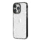 Snowflake iPhone 14 Pro Max Black Impact Case Side Angle on Silver phone