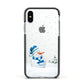 Snowman Apple iPhone Xs Impact Case Black Edge on Silver Phone