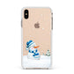Snowman Apple iPhone Xs Max Impact Case White Edge on Gold Phone