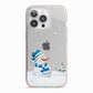 Snowman iPhone 13 Pro TPU Impact Case with Pink Edges