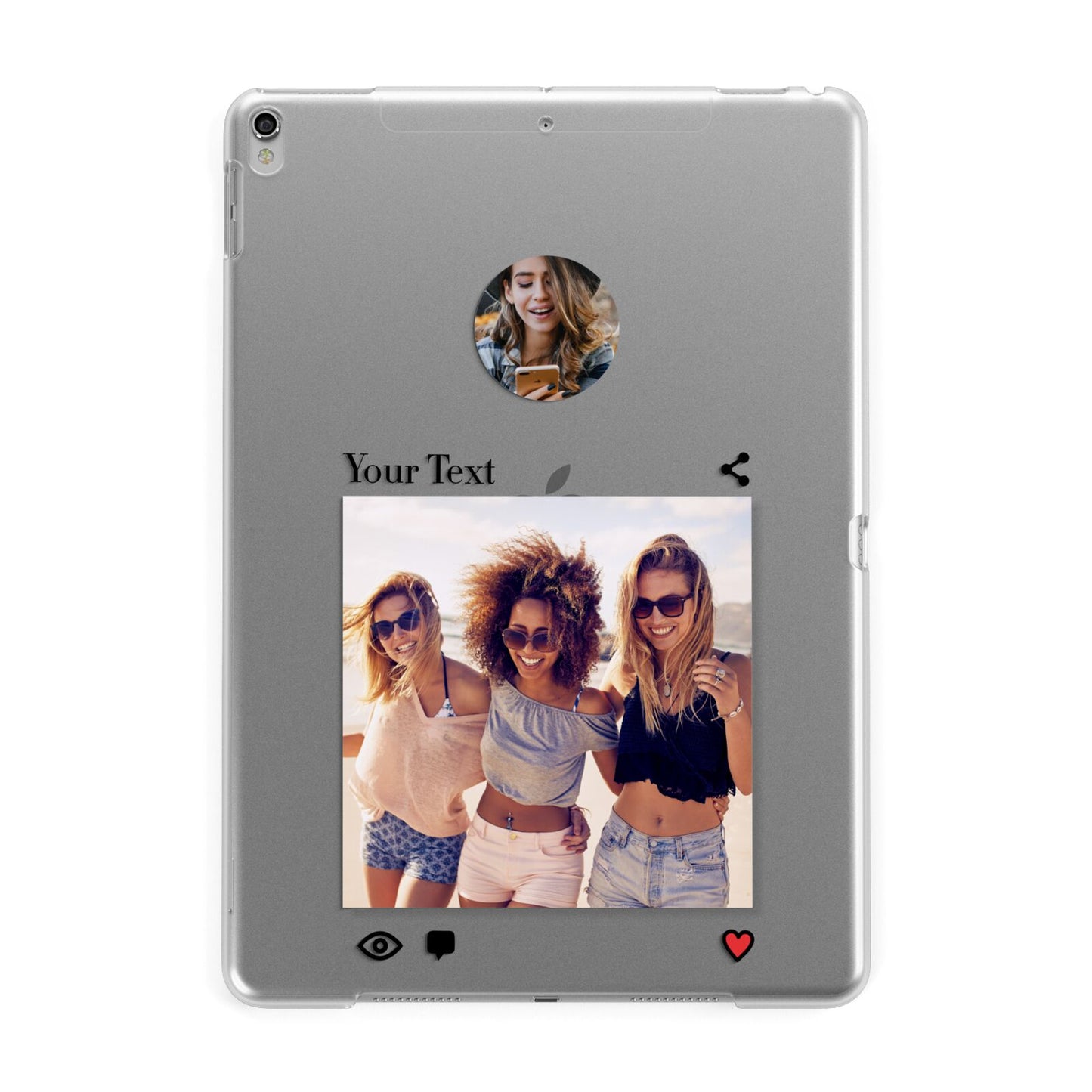 Social Media Photo Apple iPad Silver Case