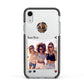 Social Media Photo Apple iPhone XR Impact Case Black Edge on Silver Phone