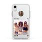 Social Media Photo Apple iPhone XR Impact Case White Edge on Silver Phone
