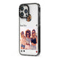 Social Media Photo iPhone 13 Pro Max Black Impact Case Side Angle on Silver phone