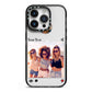 Social Media Photo iPhone 14 Pro Black Impact Case on Silver phone