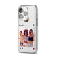 Social Media Photo iPhone 14 Pro Clear Tough Case Silver Angled Image