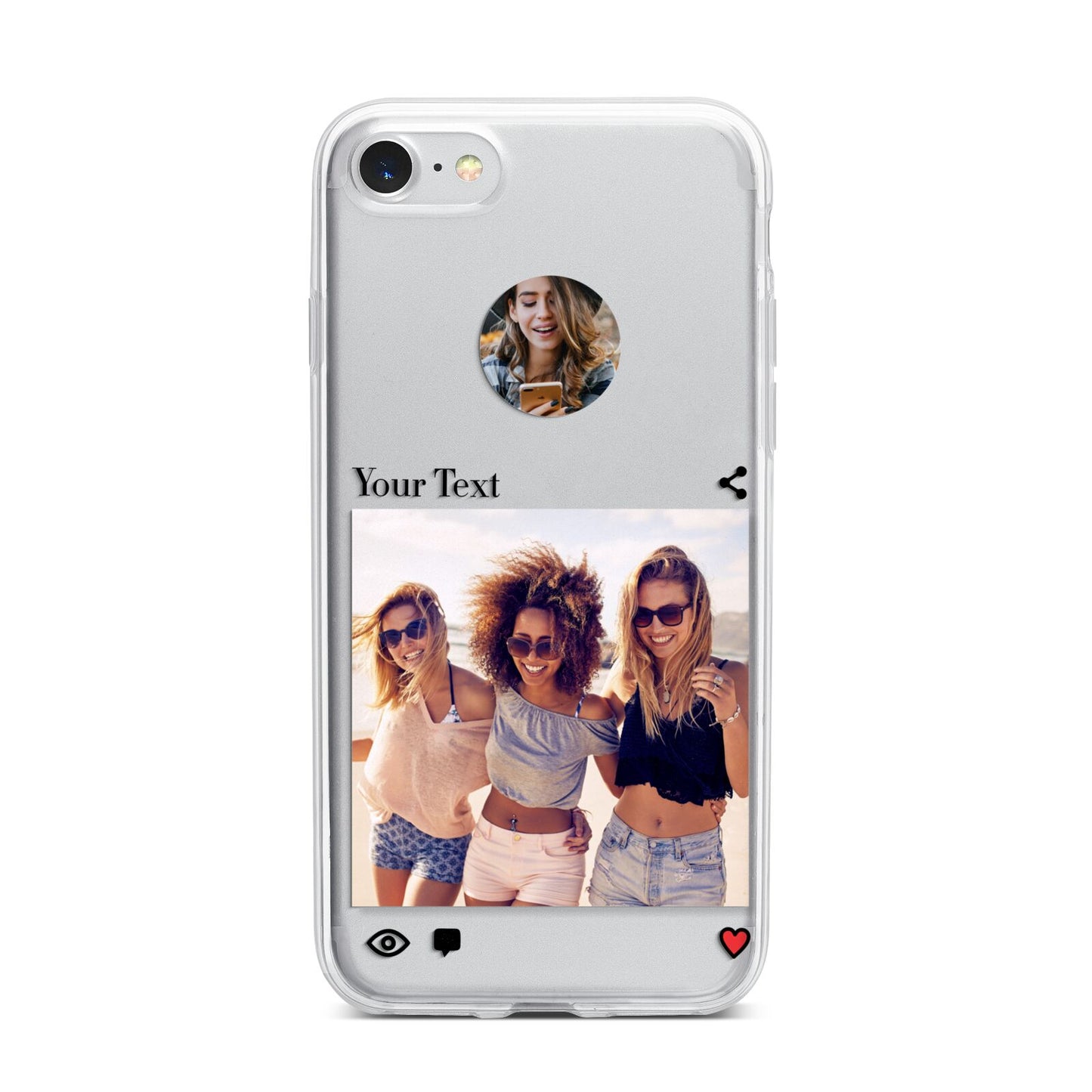 Social Media Photo iPhone 7 Bumper Case on Silver iPhone