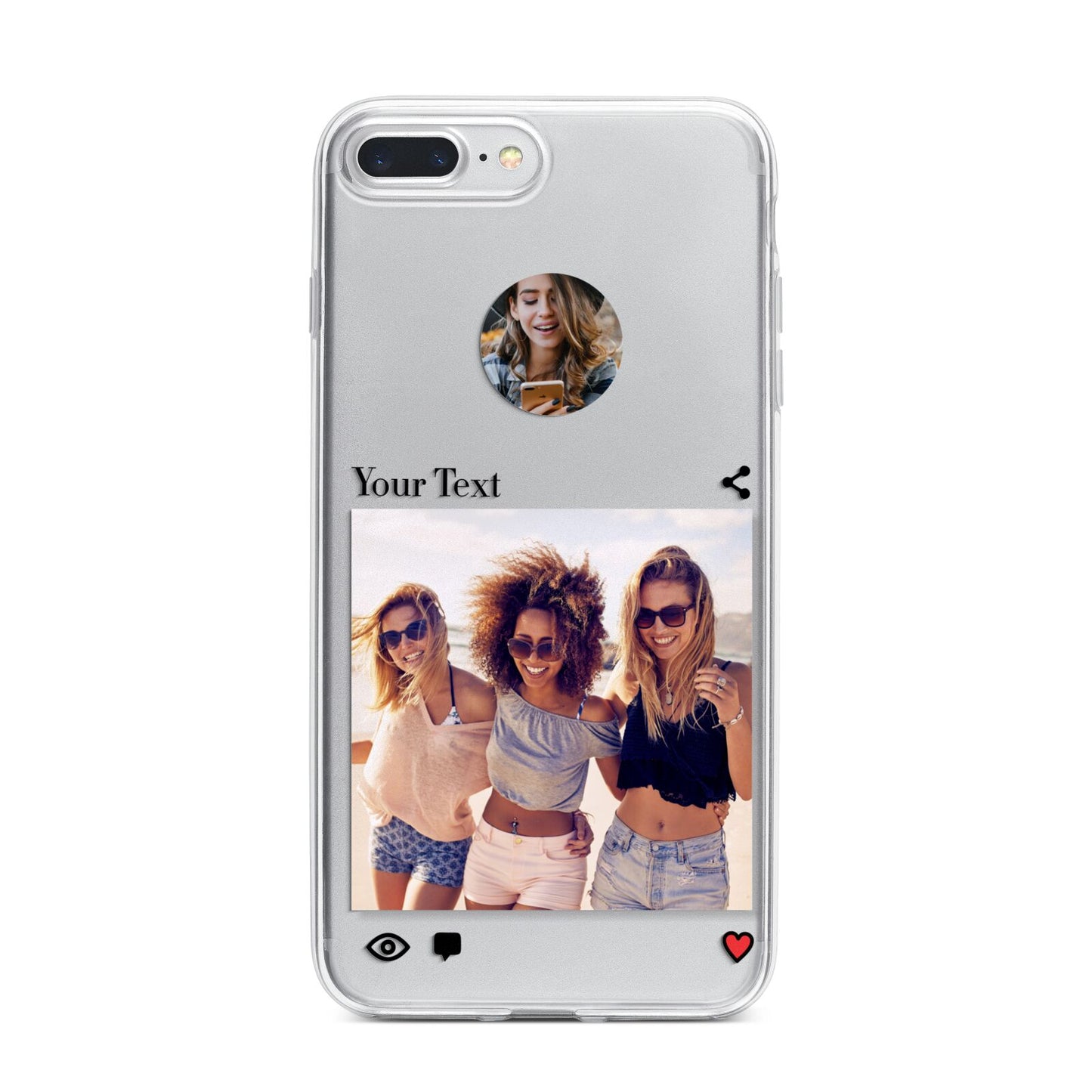 Social Media Photo iPhone 7 Plus Bumper Case on Silver iPhone