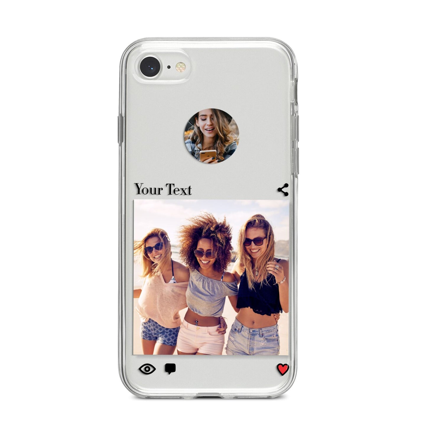 Social Media Photo iPhone 8 Bumper Case on Silver iPhone