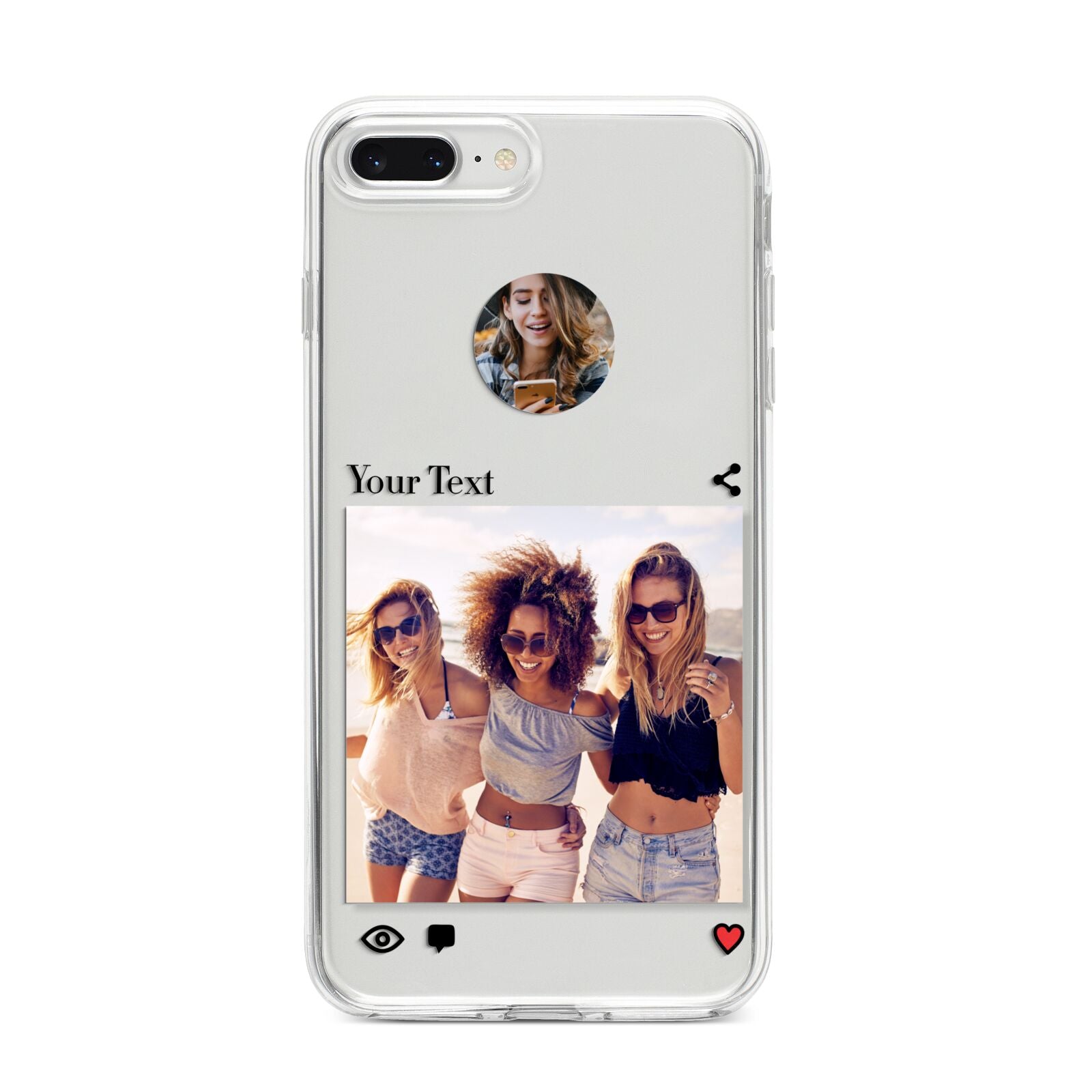 Social Media Photo iPhone 8 Plus Bumper Case on Silver iPhone