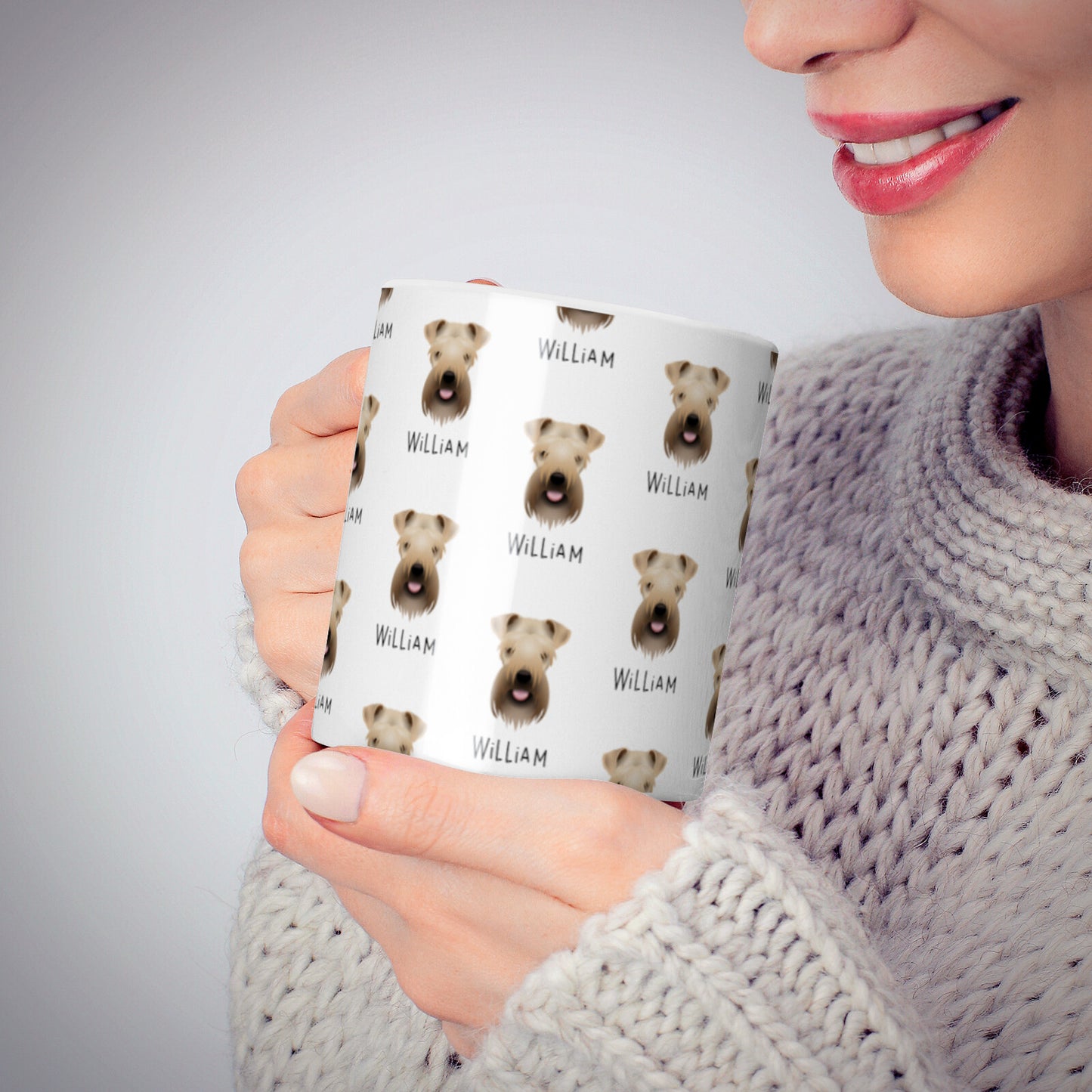Soft Coated Wheaten Terrier Icon with Name 10oz Mug Alternative Image 6