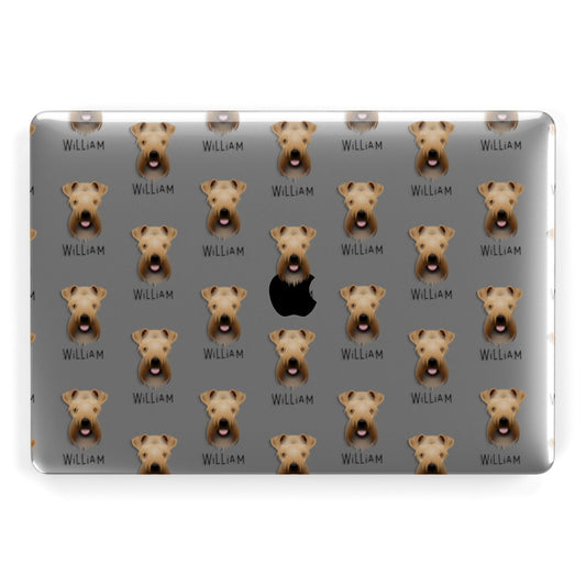 Soft Coated Wheaten Terrier Icon with Name Apple MacBook Case