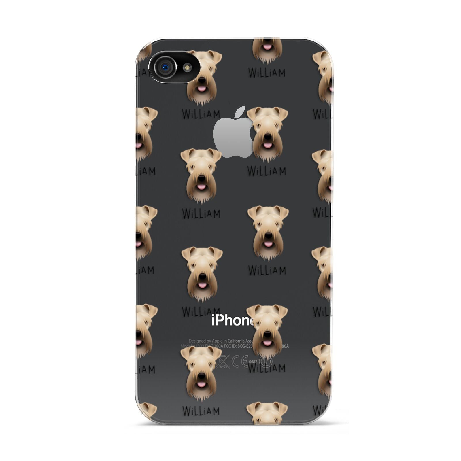 Soft Coated Wheaten Terrier Icon with Name Apple iPhone 4s Case