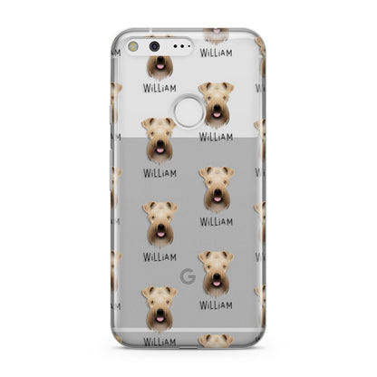 Soft Coated Wheaten Terrier Icon with Name Google Pixel Case