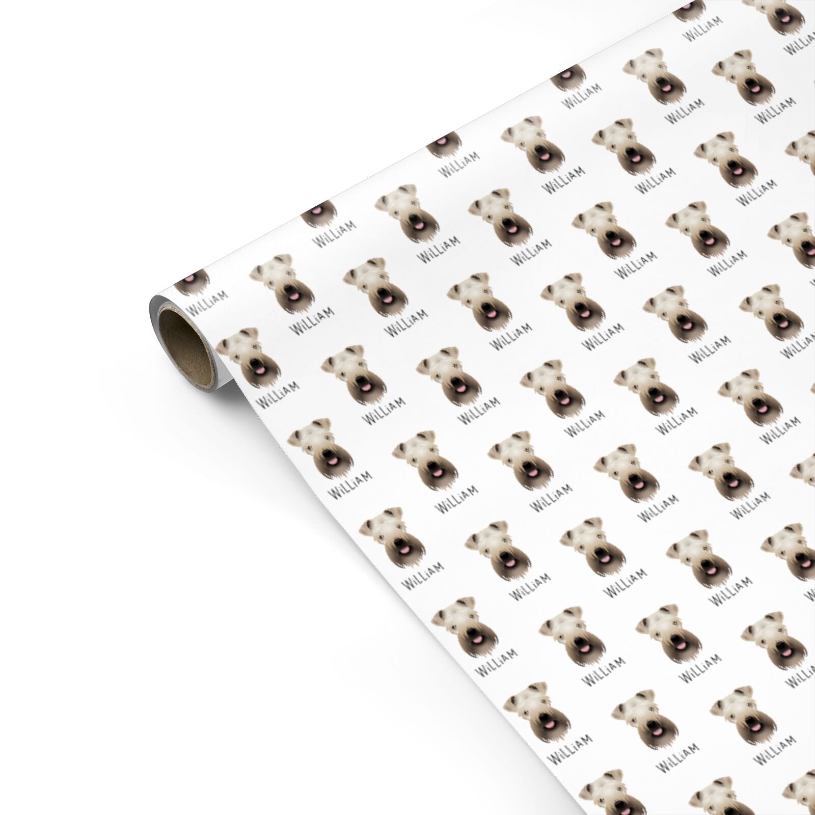 Soft Coated Wheaten Terrier Icon with Name Personalised Gift Wrap