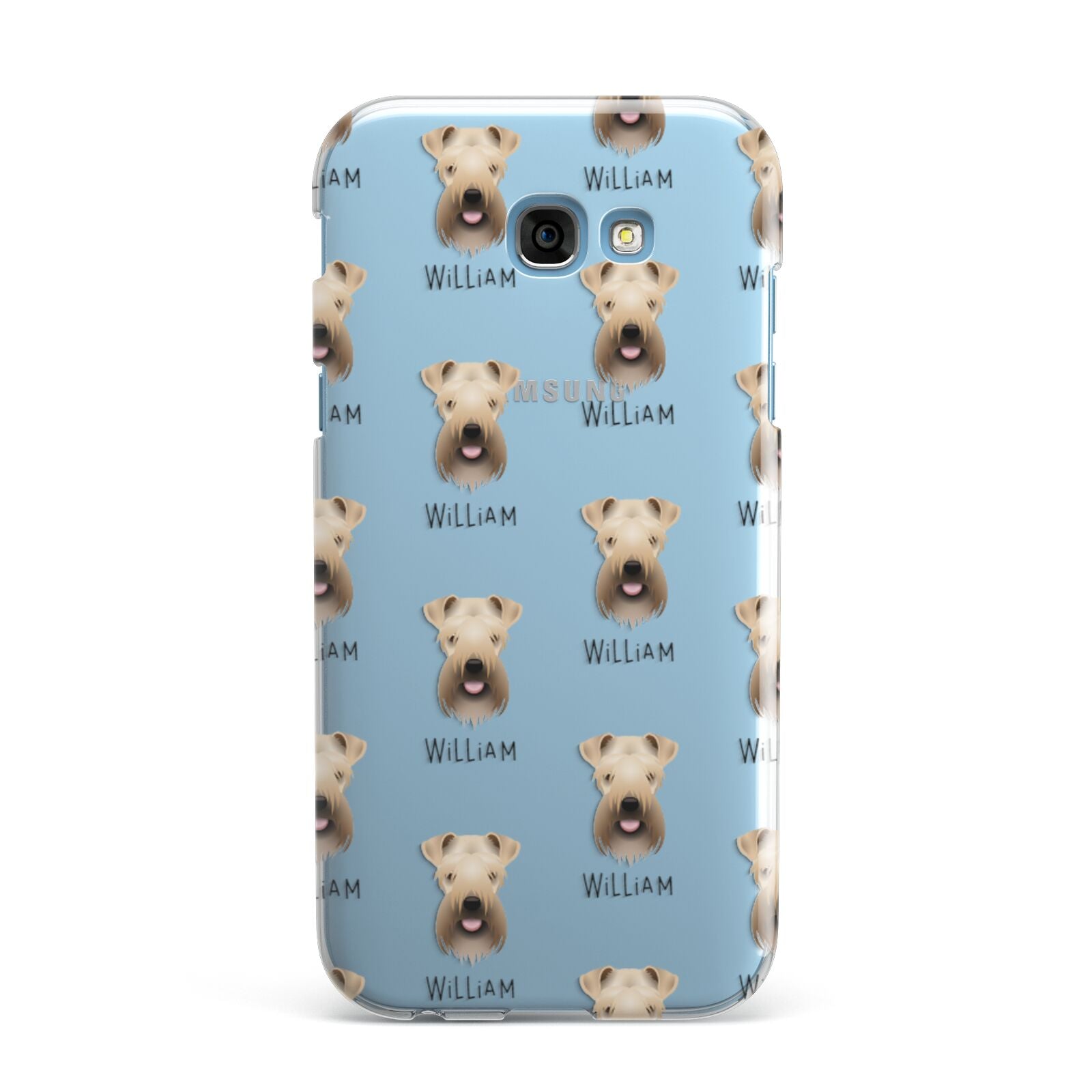 Soft Coated Wheaten Terrier Icon with Name Samsung Galaxy A7 2017 Case