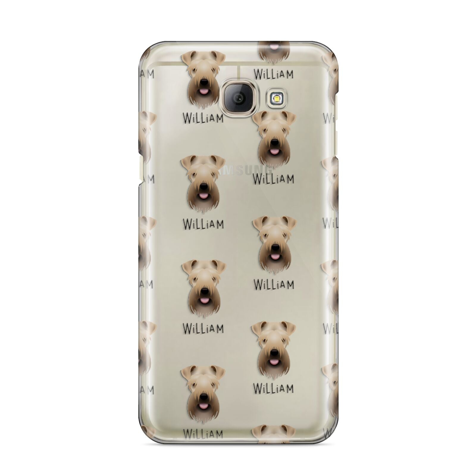 Soft Coated Wheaten Terrier Icon with Name Samsung Galaxy A8 2016 Case