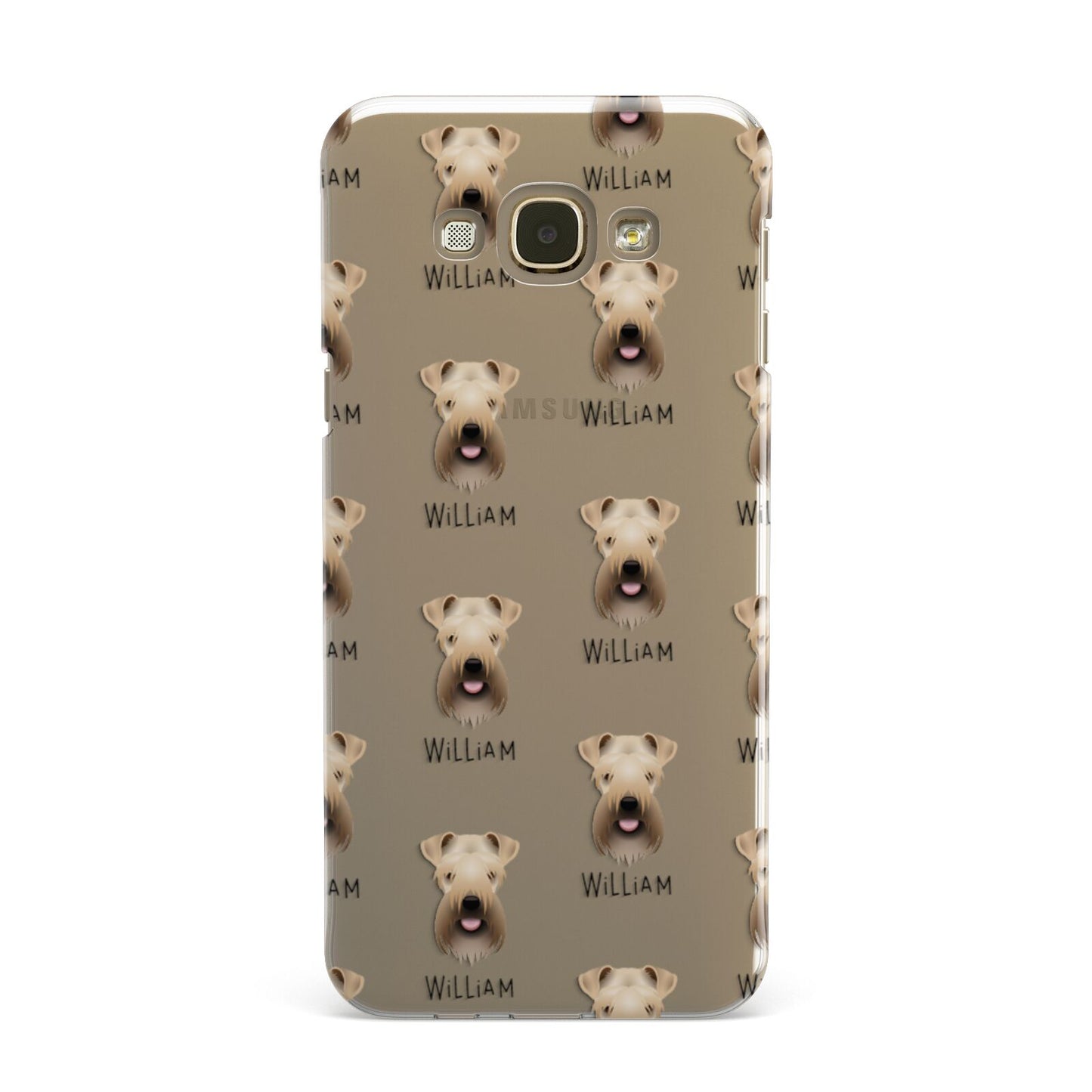 Soft Coated Wheaten Terrier Icon with Name Samsung Galaxy A8 Case