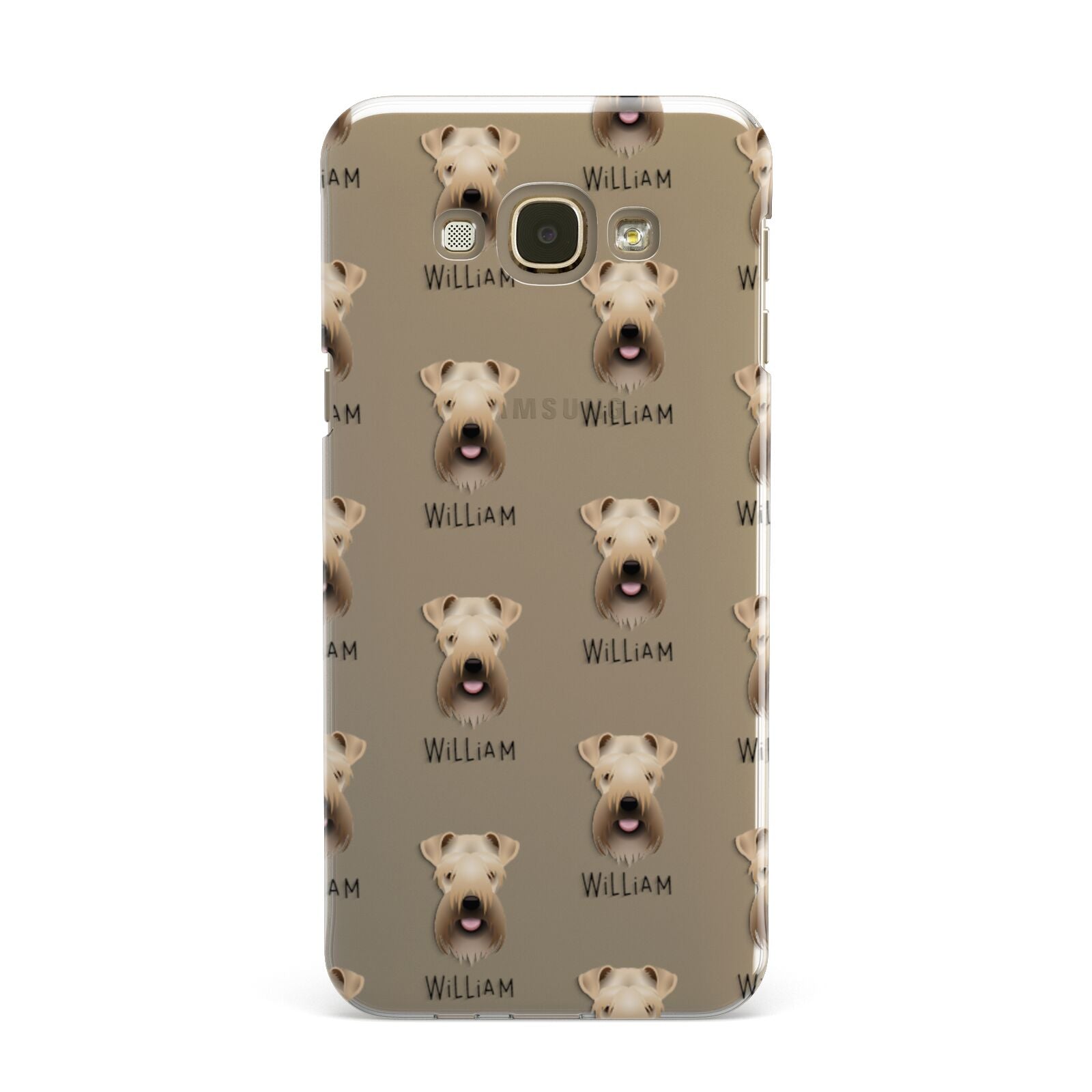Soft Coated Wheaten Terrier Icon with Name Samsung Galaxy A8 Case