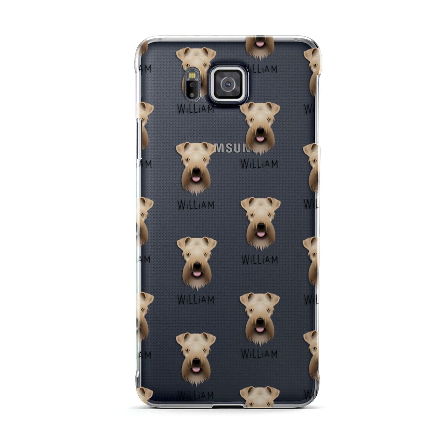 Soft Coated Wheaten Terrier Icon with Name Samsung Galaxy Alpha Case