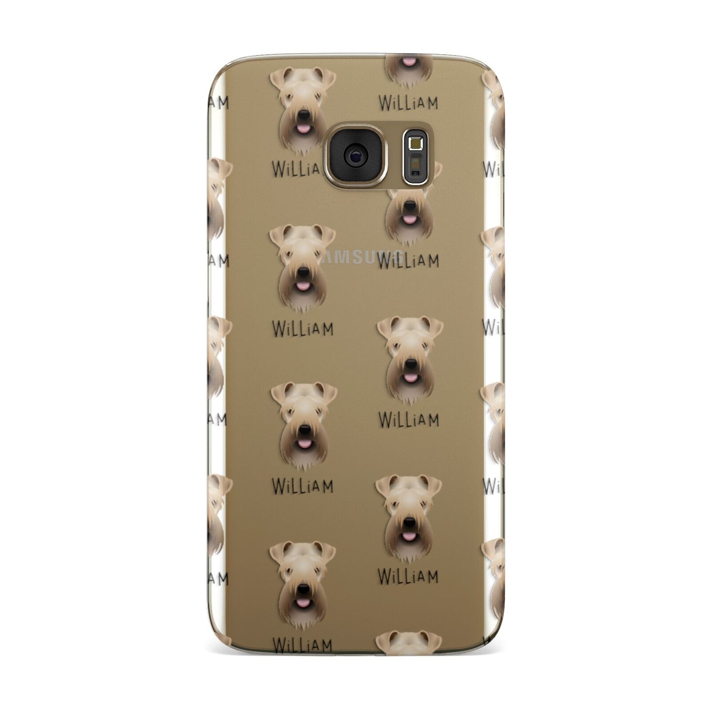 Soft Coated Wheaten Terrier Icon with Name Samsung Galaxy Case