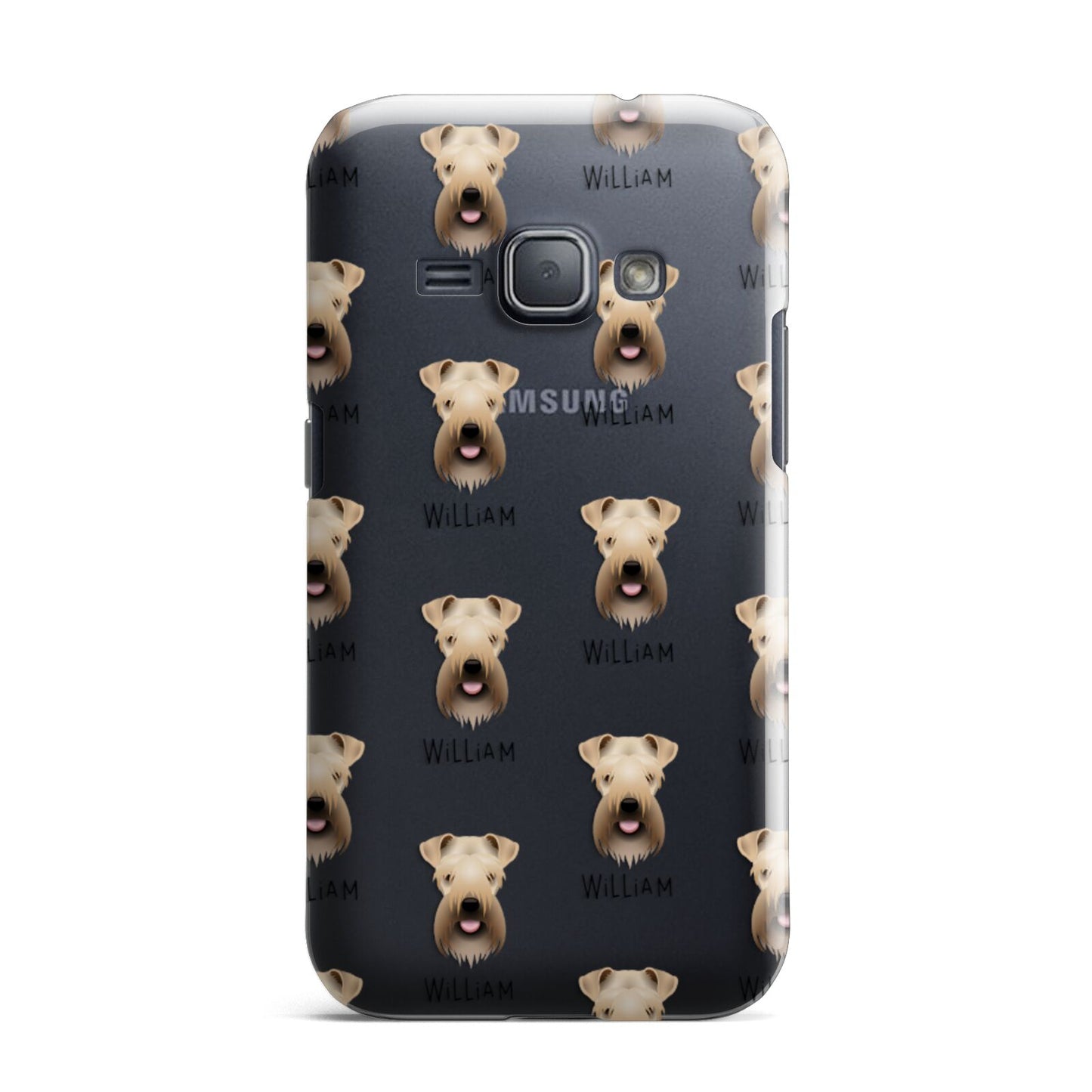 Soft Coated Wheaten Terrier Icon with Name Samsung Galaxy J1 2016 Case