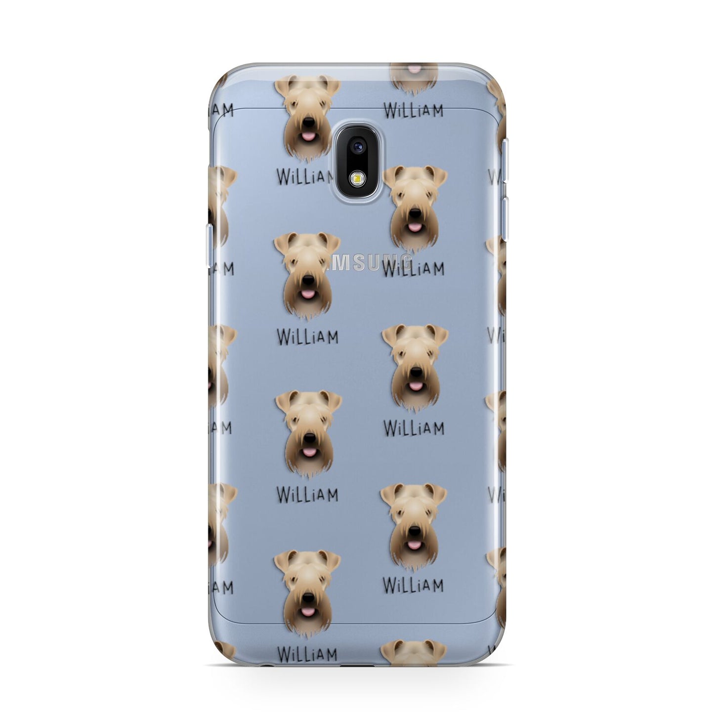 Soft Coated Wheaten Terrier Icon with Name Samsung Galaxy J3 2017 Case