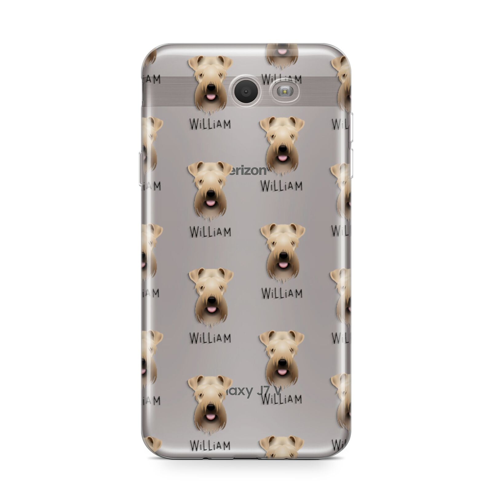 Soft Coated Wheaten Terrier Icon with Name Samsung Galaxy J7 2017 Case