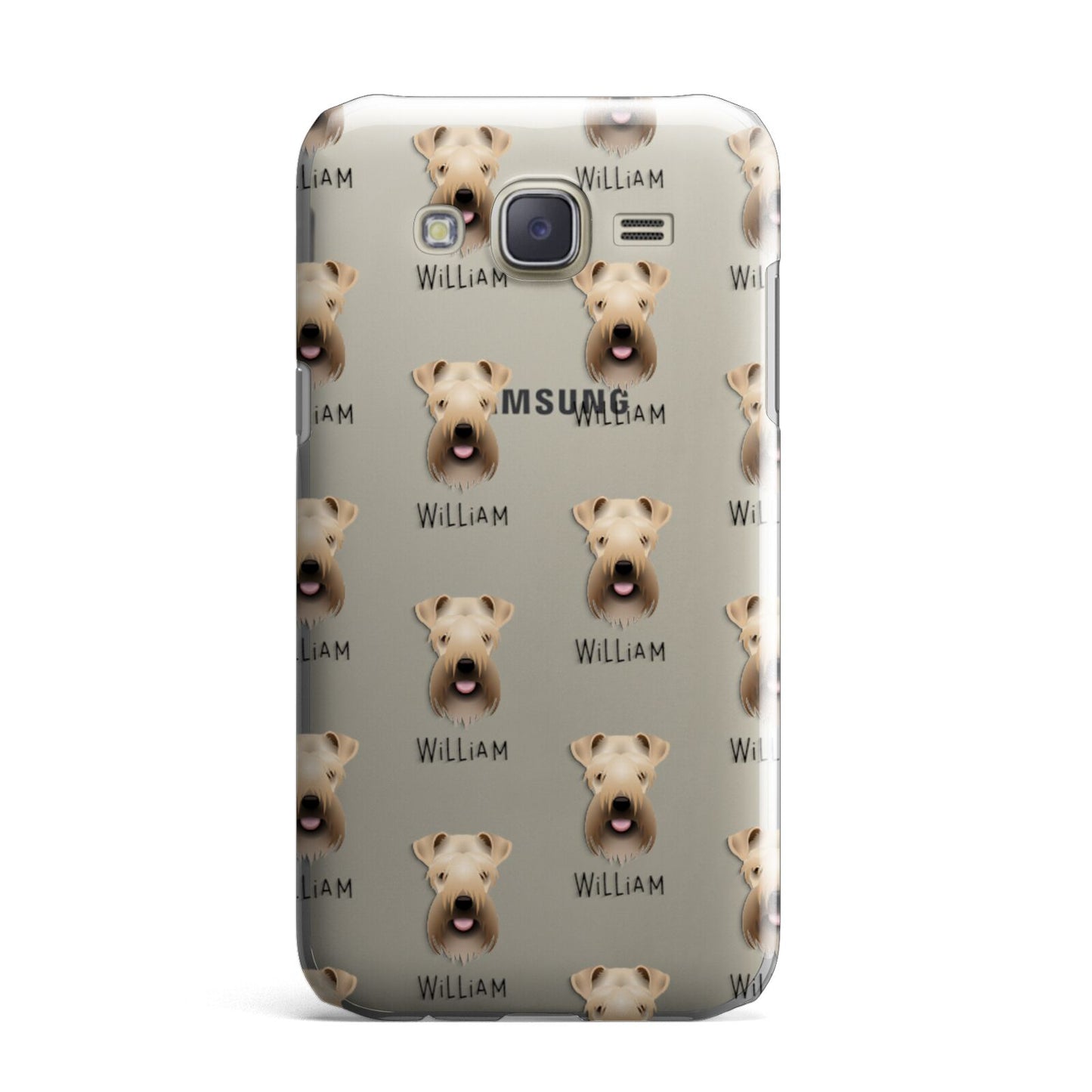 Soft Coated Wheaten Terrier Icon with Name Samsung Galaxy J7 Case