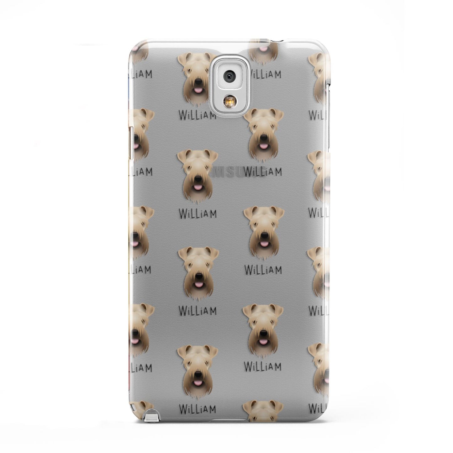 Soft Coated Wheaten Terrier Icon with Name Samsung Galaxy Note 3 Case