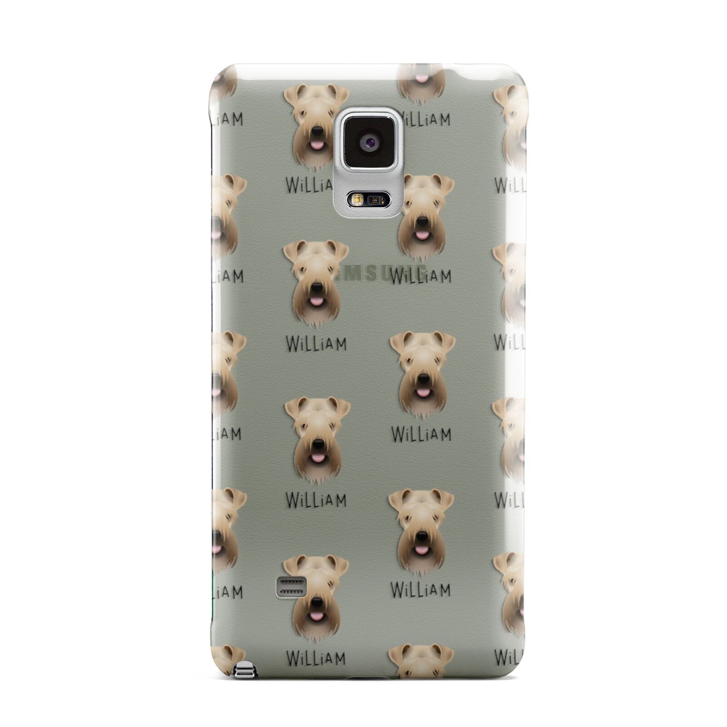 Soft Coated Wheaten Terrier Icon with Name Samsung Galaxy Note 4 Case