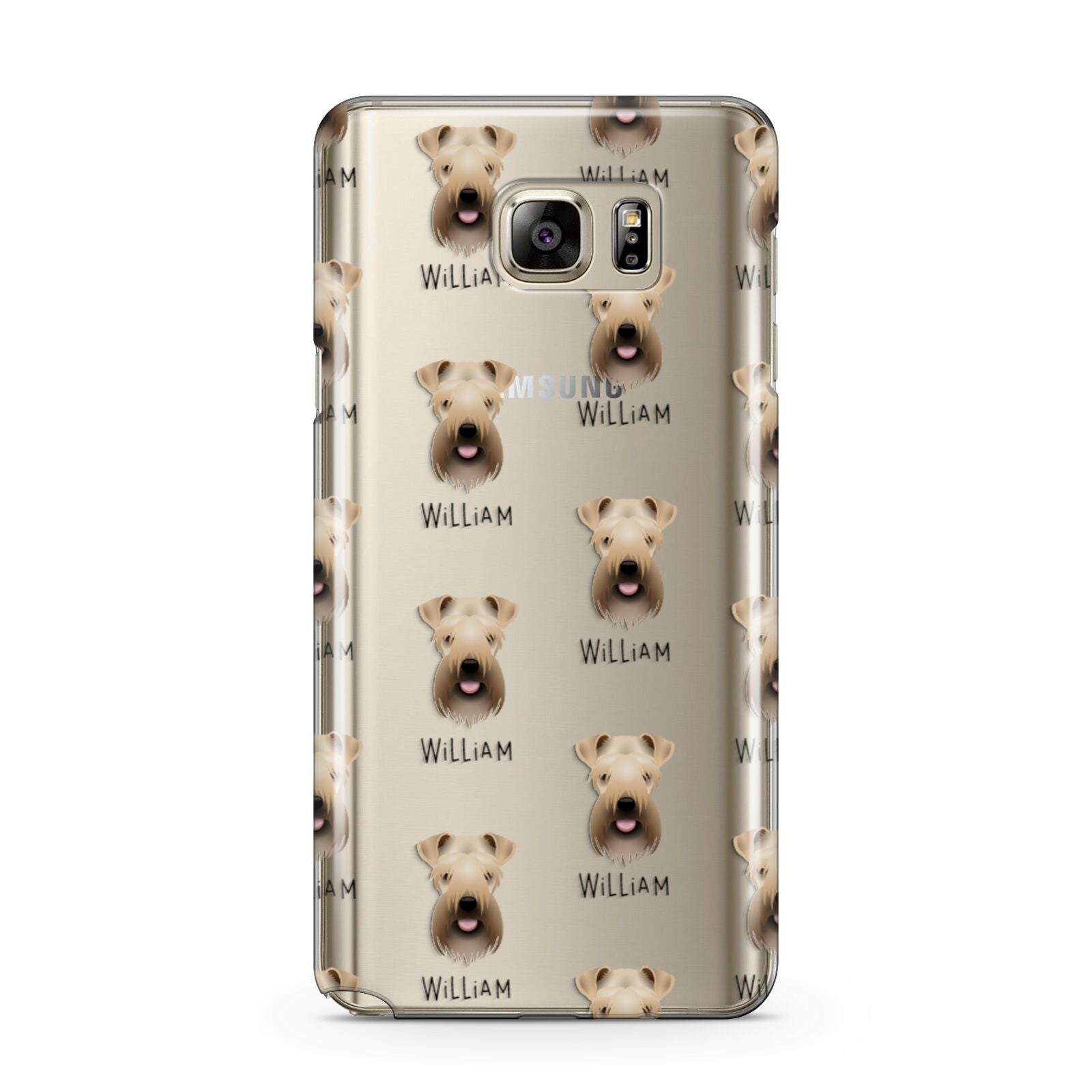 Soft Coated Wheaten Terrier Icon with Name Samsung Galaxy Note 5 Case