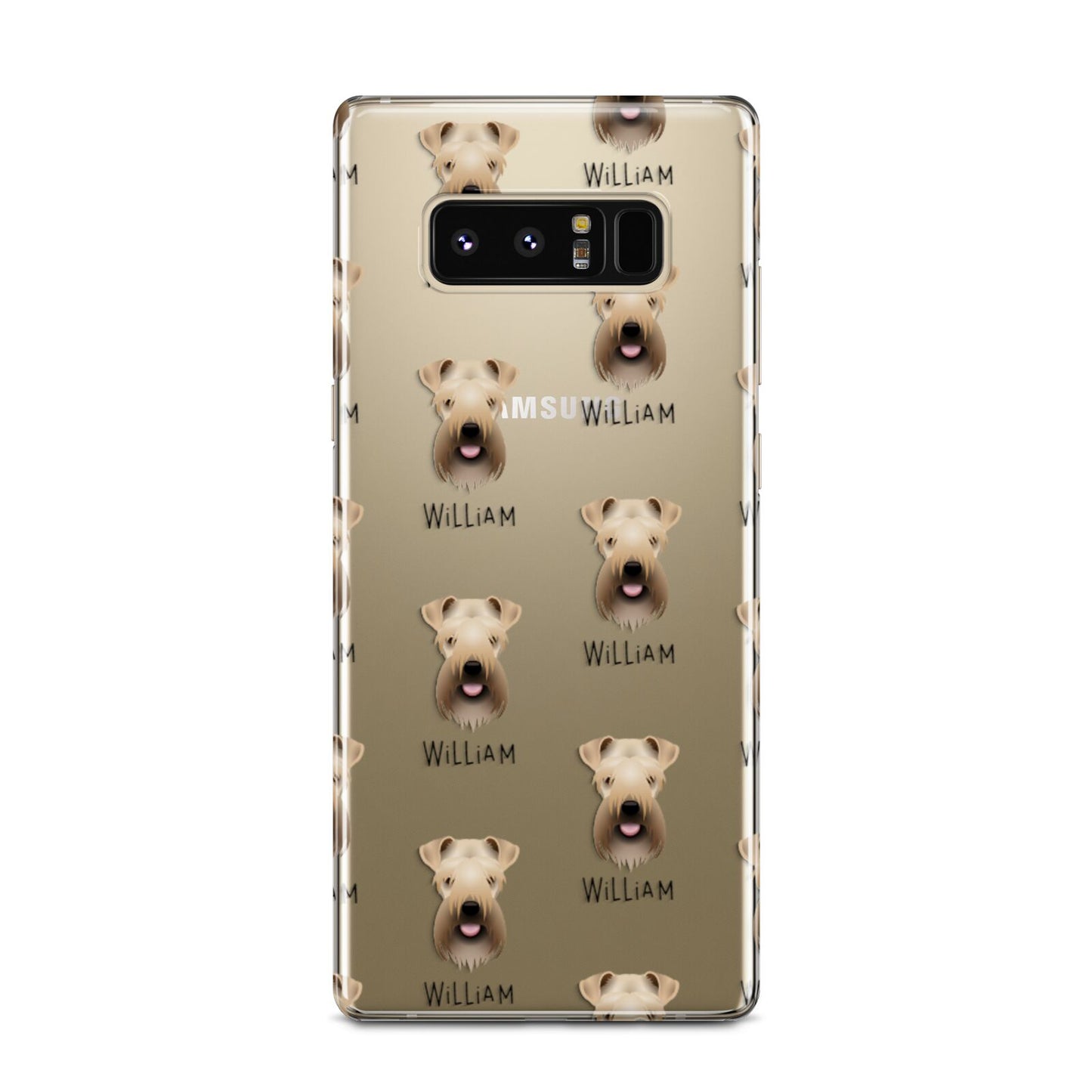 Soft Coated Wheaten Terrier Icon with Name Samsung Galaxy Note 8 Case