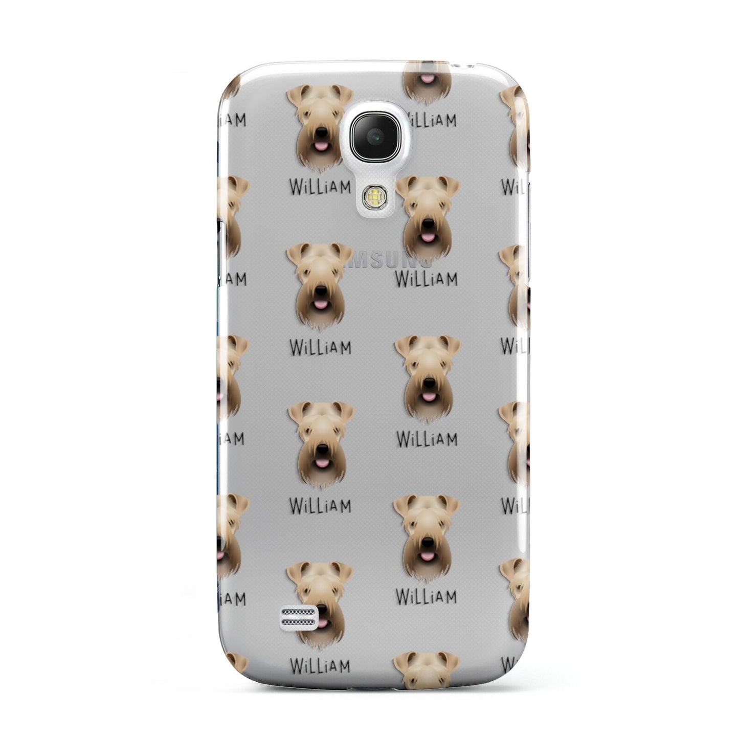 Soft Coated Wheaten Terrier Icon with Name Samsung Galaxy S4 Mini Case