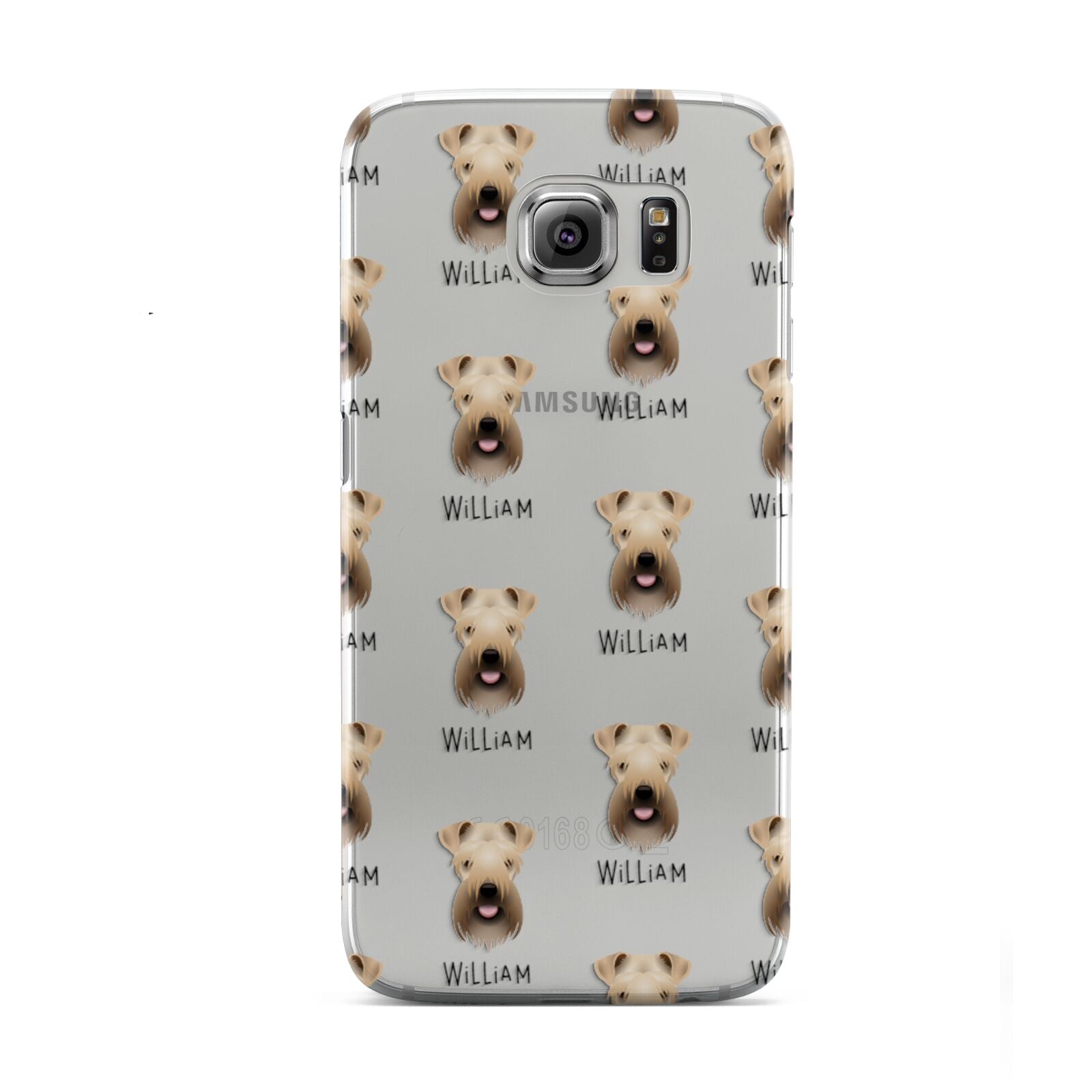 Soft Coated Wheaten Terrier Icon with Name Samsung Galaxy S6 Case