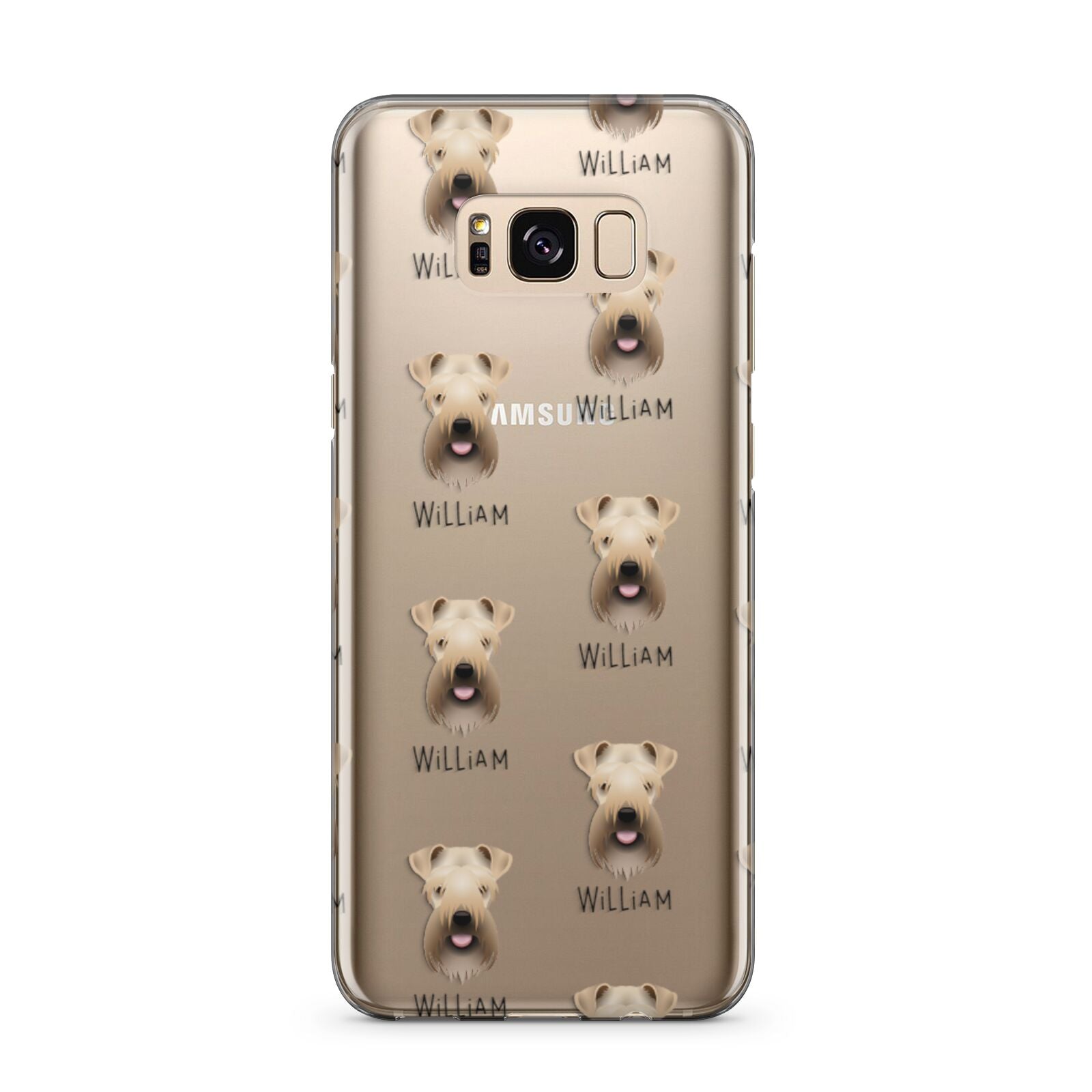 Soft Coated Wheaten Terrier Icon with Name Samsung Galaxy S8 Plus Case