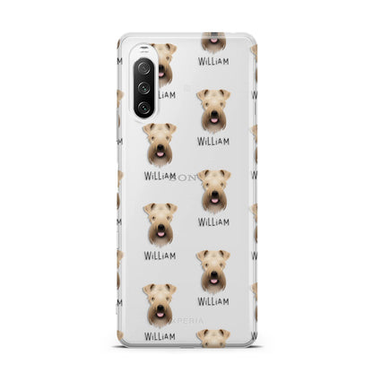 Soft Coated Wheaten Terrier Icon with Name Sony Xperia 10 III Case