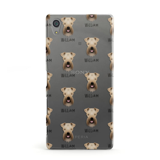 Soft Coated Wheaten Terrier Icon with Name Sony Xperia Case