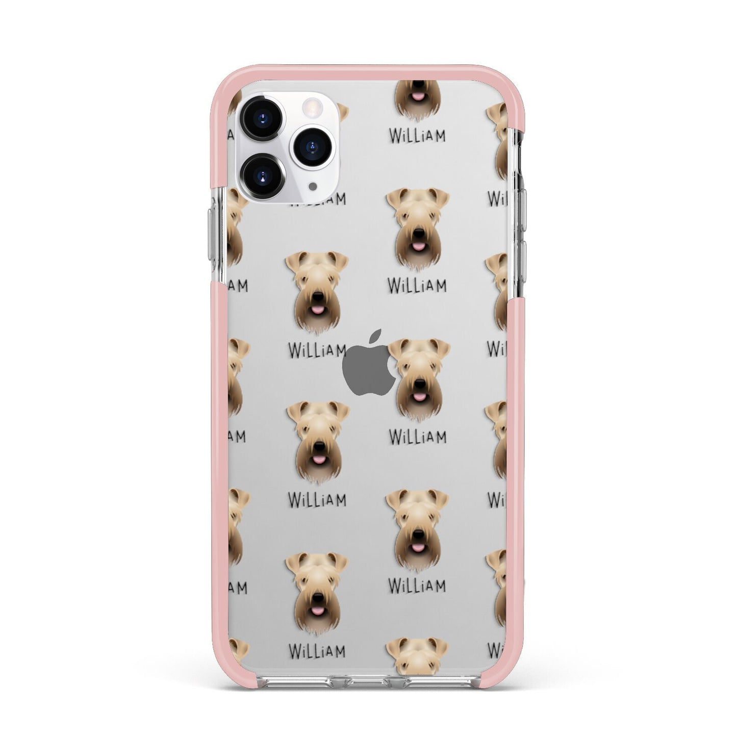 Soft Coated Wheaten Terrier Icon with Name iPhone 11 Pro Max Impact Pink Edge Case