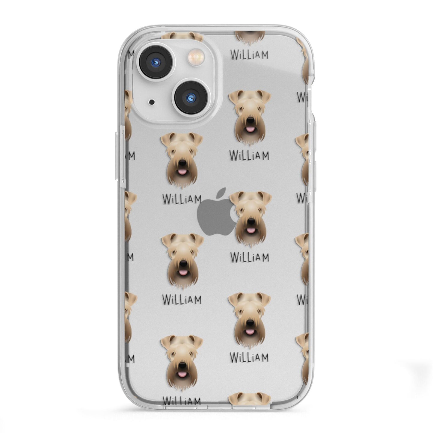 Soft Coated Wheaten Terrier Icon with Name iPhone 13 Mini TPU Impact Case with White Edges