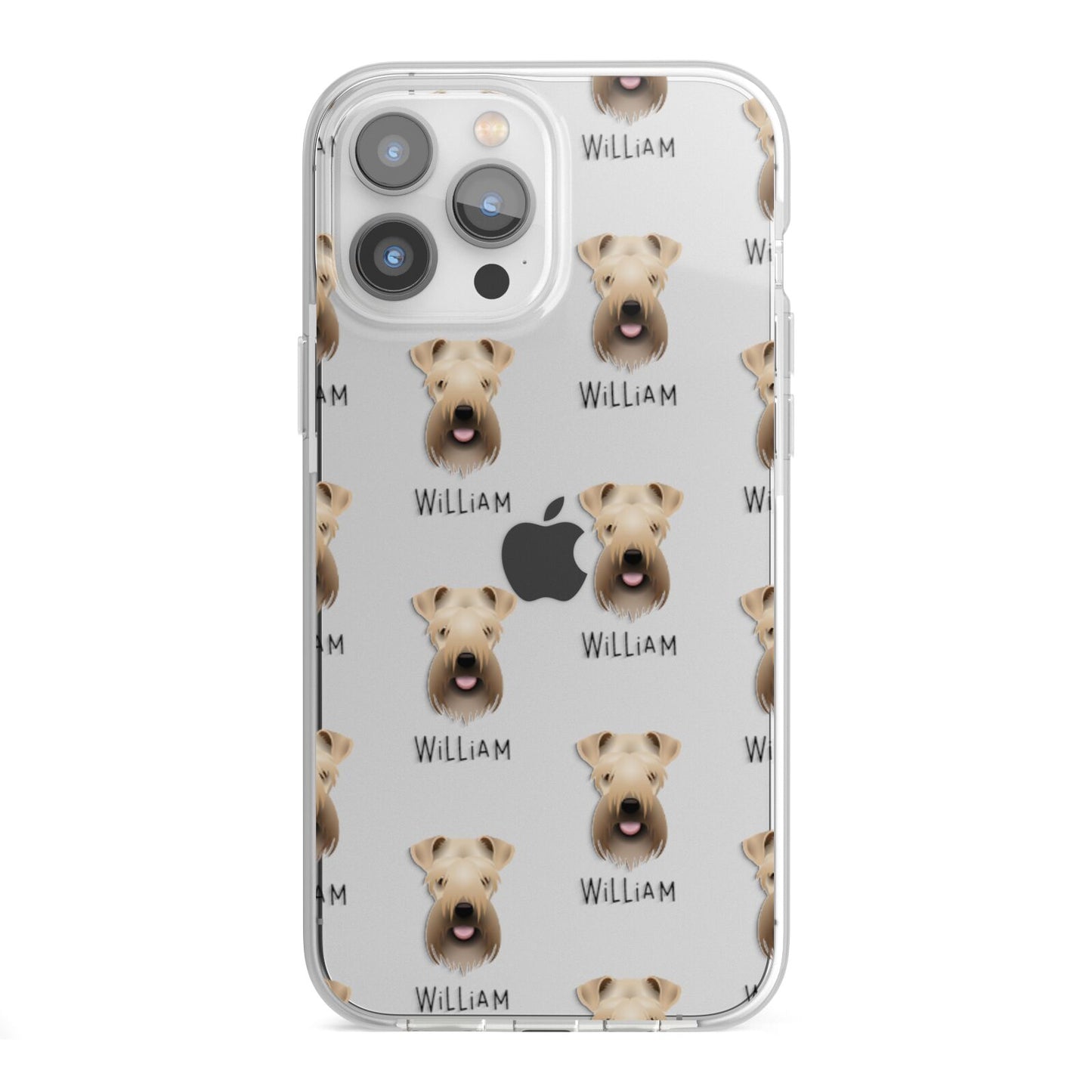 Soft Coated Wheaten Terrier Icon with Name iPhone 13 Pro Max TPU Impact Case with White Edges